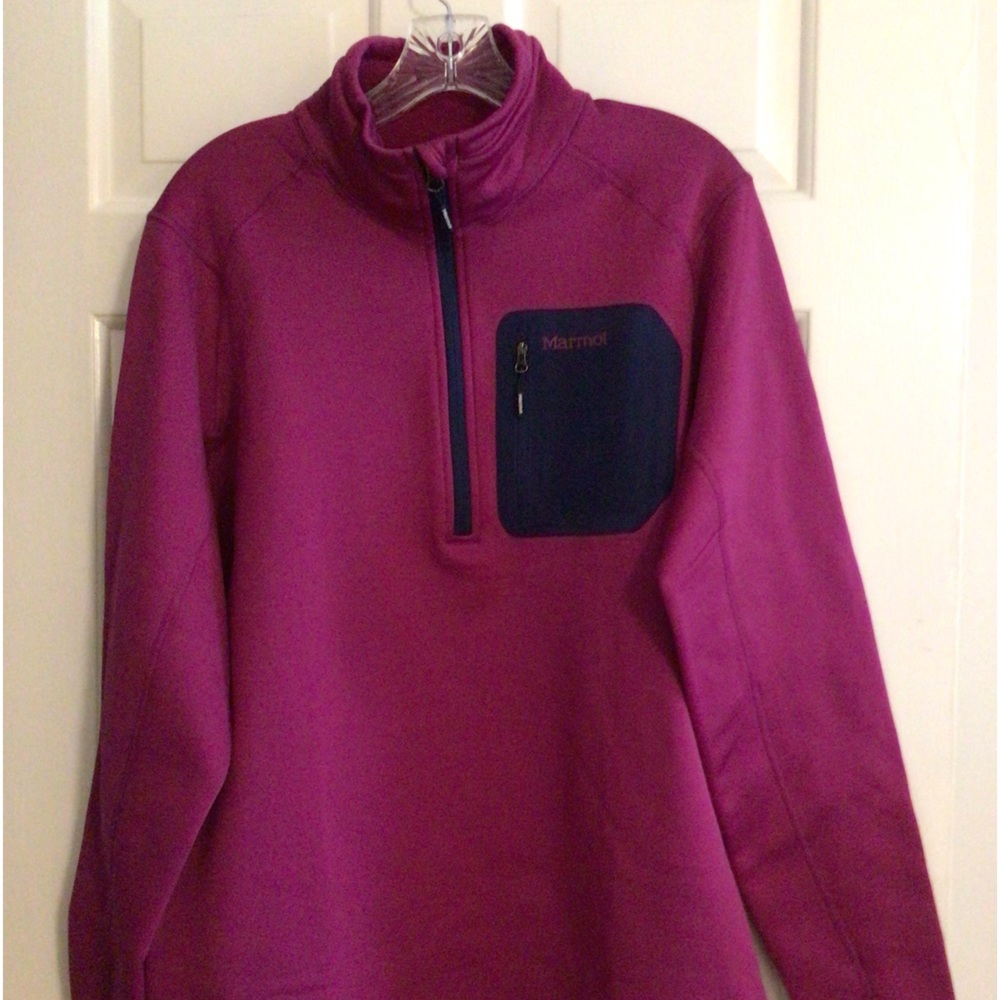 Marmot Olden Polartec Midlayer 1/2 Zip Pullover Long Sleeve XL Wild Rose